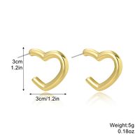 European And American Earrings Gold-plated Ins Cross-border Earrings C- Ring Love Water Drop-shaped Earrings Bamboo Simple Earrings All-matching main image 5