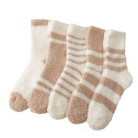 Women's Casual Japanese Style Stripe Polyester Crew Socks A Pair main image 2