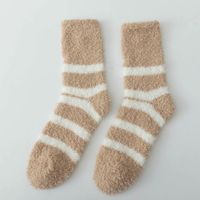 Women's Casual Japanese Style Stripe Polyester Crew Socks A Pair sku image 1