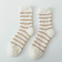 Women's Casual Japanese Style Stripe Polyester Crew Socks A Pair sku image 5