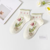 Women's Cute Sweet Cartoon Cotton Ankle Socks A Pair sku image 4