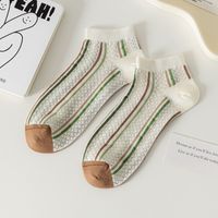 Women's Casual Cartoon Bamboo Fiber Hollow Out Ankle Socks A Pair sku image 6