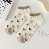 Women's Casual Cartoon Bamboo Fiber Hollow Out Ankle Socks A Pair sku image 8