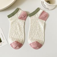 Women's Casual Cartoon Bamboo Fiber Hollow Out Ankle Socks A Pair sku image 4