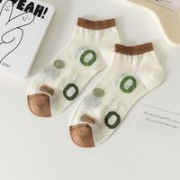Women's Casual Cartoon Bamboo Fiber Hollow Out Ankle Socks A Pair sku image 7
