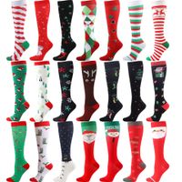 Unisex Christmas Cartoon Nylon Crew Socks A Pair main image 1