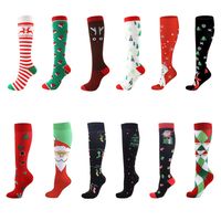 Unisex Christmas Cartoon Nylon Crew Socks A Pair main image 2