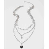 Lady Star Heart Shape Alloy Women's Layered Necklaces main image 3