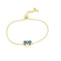 Vente Chaude Ins Style Coréen Niche Coloré Zircon Ours Bracelet Européen Et Américain Froid Style À La Mode Lumière Bracelet Réglable De Luxe main image 2