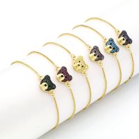 Heißer Verkauf Ins Stil Korea Nischen Farbe Zirkon Bär Armband Europa Und Amerika Kalten Wind Trend Leichte Luxus Verstellbare Schmuck main image 6