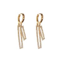 1 Pair Simple Style Solid Color Inlay Copper Zircon Drop Earrings main image 6
