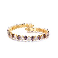 Dame Couleur Unie Le Cuivre Placage Incruster Zircon Plaqué Or Bracelet sku image 18