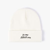 Unisex Casual Sports Commute Letter Embroidery Eaveless Beanie Hat main image 1
