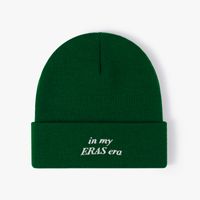 Unisex Casual Sports Commute Letter Embroidery Eaveless Beanie Hat sku image 3
