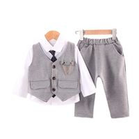 Simple Style British Style Solid Color Cotton Boys Clothing Sets main image 2
