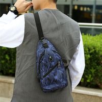 Men's Vintage Style Geometric Camouflage Oxford Cloth Waist Bags main image 3