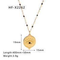 Edelstahl 304 18 Karat Vergoldet IG-Stil Koreanische Art Inlay Geometrisch Zirkon Halskette sku image 9