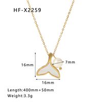 Edelstahl 304 18 Karat Vergoldet IG-Stil Koreanische Art Inlay Geometrisch Zirkon Halskette sku image 7