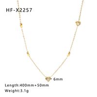 Edelstahl 304 18 Karat Vergoldet IG-Stil Koreanische Art Inlay Geometrisch Zirkon Halskette sku image 16
