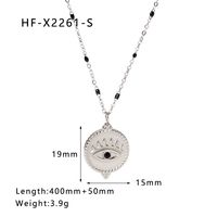 304 Stainless Steel 18K Gold Plated IG Style Korean Style Inlay Geometric Zircon Necklace sku image 8