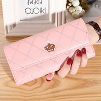 Women's Crown Solid Color Pu Leather Magnetic Buckle Wallets main image 4