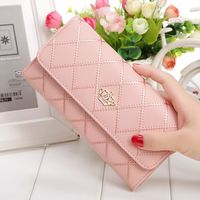 Women's Crown Solid Color Pu Leather Magnetic Buckle Wallets sku image 1
