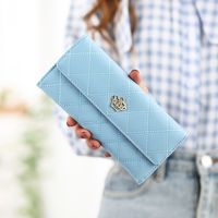 Women's Crown Solid Color Pu Leather Magnetic Buckle Wallets sku image 8