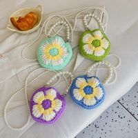 Women's Polyester Flower Cute Round Open Shoulder Bag main image 9