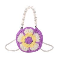 Women's Polyester Flower Cute Round Open Shoulder Bag main image 7