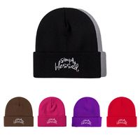 Unisex Casual Sports Commute Letter Embroidery Eaveless Beanie Hat main image 7
