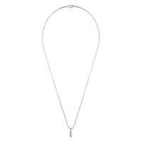 Casual Simple Style Rectangle Stainless Steel Titanium Steel Polishing Chain Men's Pendant Necklace sku image 2