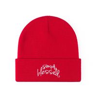 Unisex Casual Sports Commute Letter Embroidery Eaveless Beanie Hat sku image 4