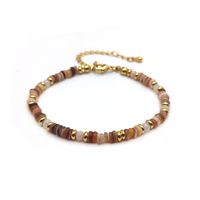 Chinese Ancient Style Ornament Cross-border European And American Niche Colorful Natural Shell Hand-woven Beads Retro Twin Bracelet For Women sku image 1