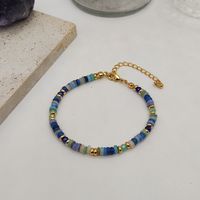 Chinese Ancient Style Ornament Cross-border European And American Niche Colorful Natural Shell Hand-woven Beads Retro Twin Bracelet For Women sku image 3