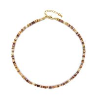 Niche Ins Style Necklace Women's All-match Dopamine Natural Shell Hand-woven Beads Retro Twin Clavicle Chain sku image 1