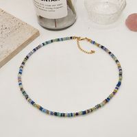 Niche Ins Style Necklace Women's All-match Dopamine Natural Shell Hand-woven Beads Retro Twin Clavicle Chain sku image 3