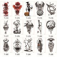 Halloween Crâne Papier Tatouages & Art Corporel 1 Pièce main image 5