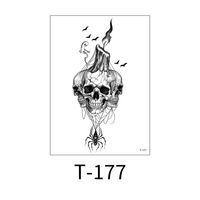 Halloween Skull Paper Tattoos & Body Art 1 Piece sku image 21