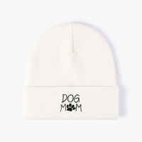 Unisex Lässig Brief Pfotenabdruck Stickerei Ohne Dach Beanie-mütze sku image 2