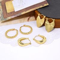 1 Pair Vintage Style Heart Shape Plating Hollow Out Copper Silver Plated Hoop Earrings main image 6