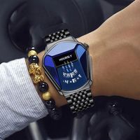 Fashion Solid Color Single Folding Buckle Quartz Men's Watches sku image 3