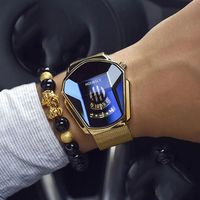 Fashion Solid Color Single Folding Buckle Quartz Men's Watches sku image 7