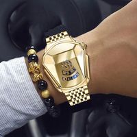 Fashion Solid Color Single Folding Buckle Quartz Men's Watches sku image 4