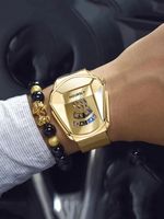 Fashion Solid Color Single Folding Buckle Quartz Men's Watches sku image 8