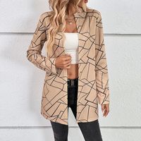 Frau Bluse Lange Ärmel Blusen Drucken Lässig Geometrisch main image 1