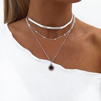 Elegant Geometric Alloy Wholesale Layered Necklaces main image 3