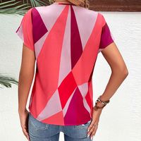 Women's Blouse Short Sleeve Blouses Printing Casual Simple Style Geometric main image 2