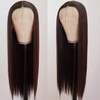 Women's Sweet Holiday High Temperature Wire Centre Parting Long Straight Hair Wigs main image 4