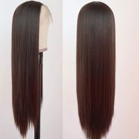 Women's Sweet Holiday High Temperature Wire Centre Parting Long Straight Hair Wigs main image 2