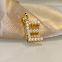 Bijoux En Gros Mode Lettre Perle D'Imitation Perle D'eau Douce Le Cuivre Collier sku image 7